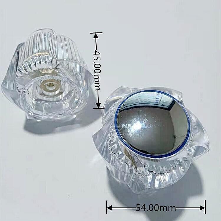 水龙头塑料配件PMMA透明亚克力手轮透苯手轮八角淋浴面盆龙头手轮