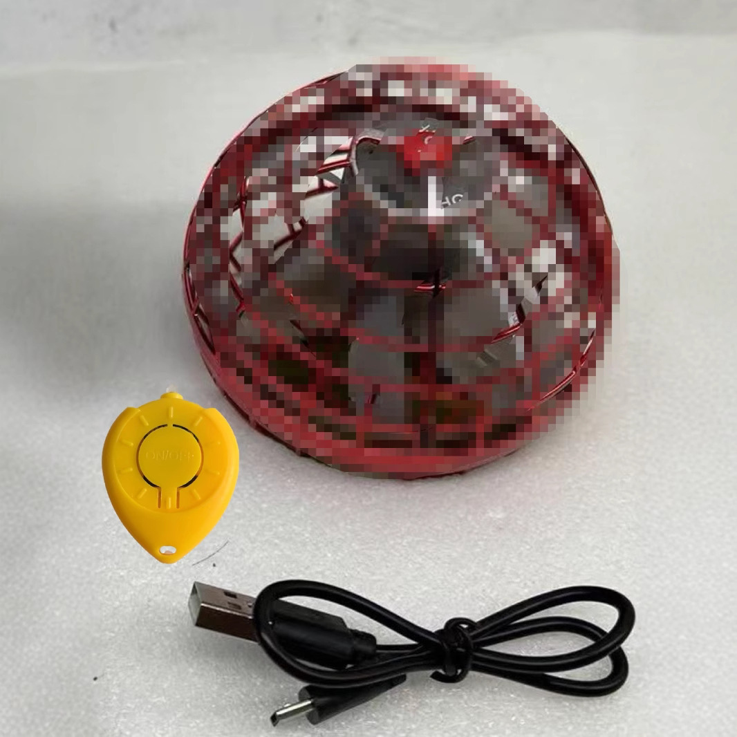 Transfronterizo inteligente inducción giroscópico balón de vuelo mágico balón de suspensión luminoso UFO platillo volador giroscopio de punta de dedo