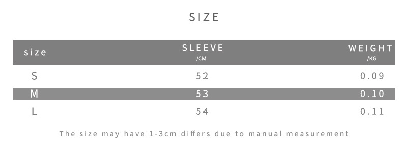 阿里尺码表-英文