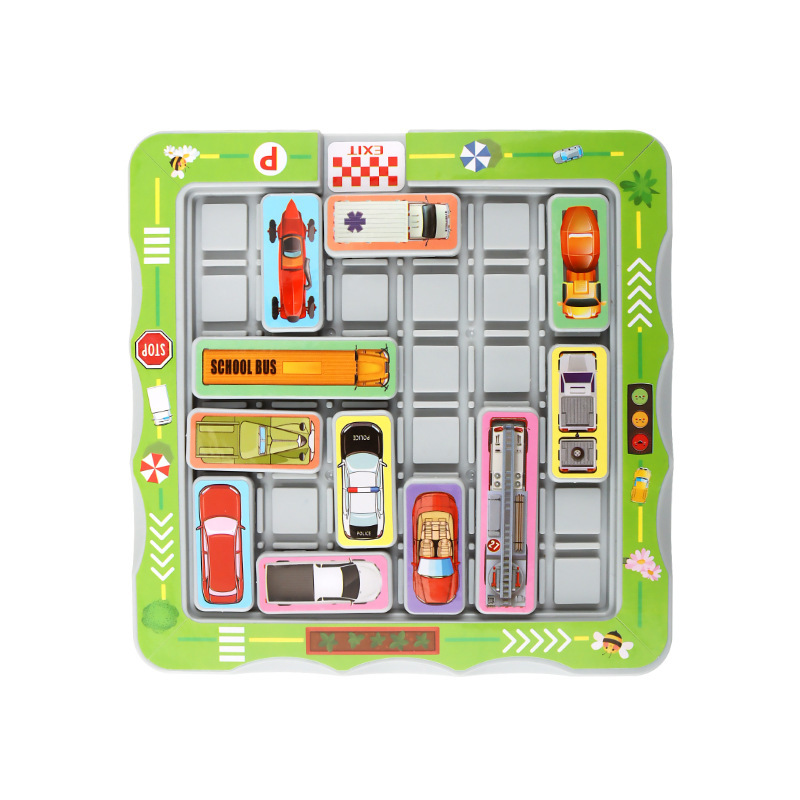 車の移動パズル、子供の知育玩具、思考ロジックトレーニング迷路駐車場|undefined