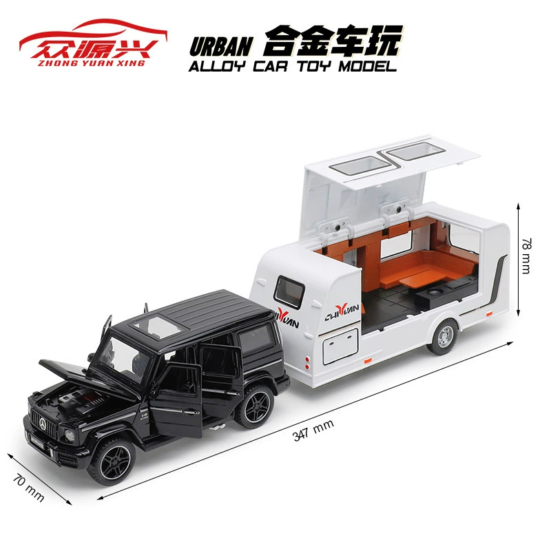Zhongyuanxing набор металлических моделей 1:32 Jeep и RV — реалистичная копия, внедорожник для кемпинга, несколько цветов