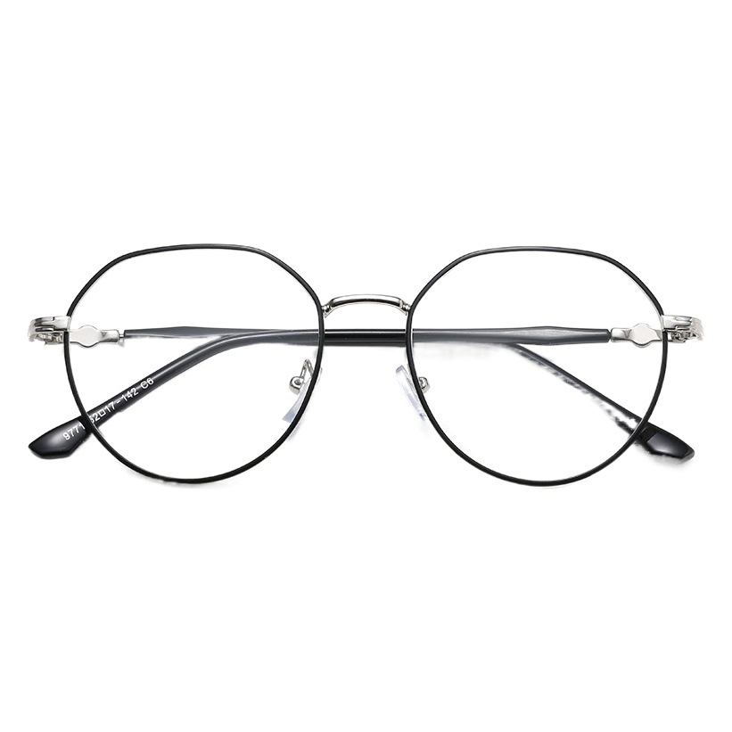 Gafas fotocromáticas, anti-luz azul, sin graduación, monturas metálicas de moda estilo influencer, gafas de aspecto natural para mujer, gafas graduadas para hombre