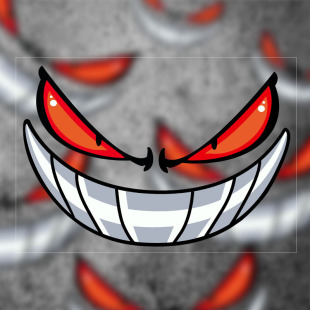 Demon Eyes Car Sticker Personality Expression Sticker Electric Motorcycle Head Waterproof Decoration Car Sticker Reflective Sticker