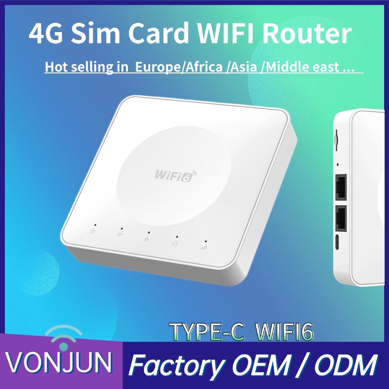 4G Mini CPE无线插卡路由器双网口WiFi6无线热点随身Router EC25