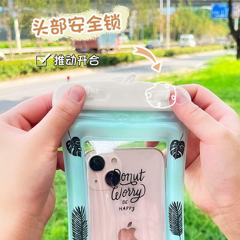 屋外フローティングエアバッグインフレータブル携帯電話防水バッグタッチスクリーン水泳透明防水携帯電話バッグ携帯電話防水バッグ|undefined