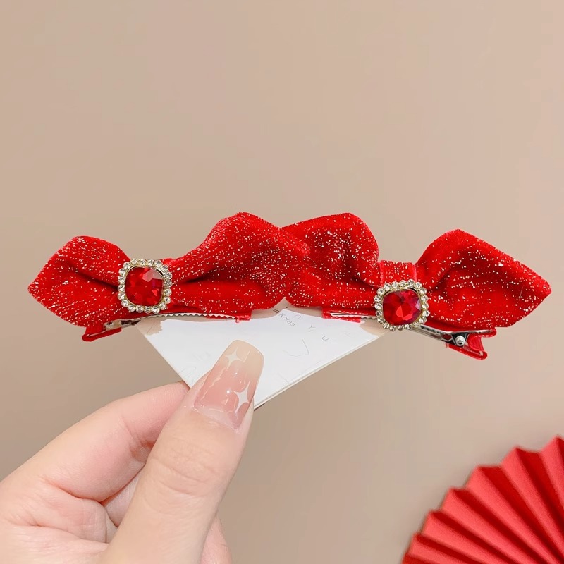 8 Ruby Duck mouth clip Bow