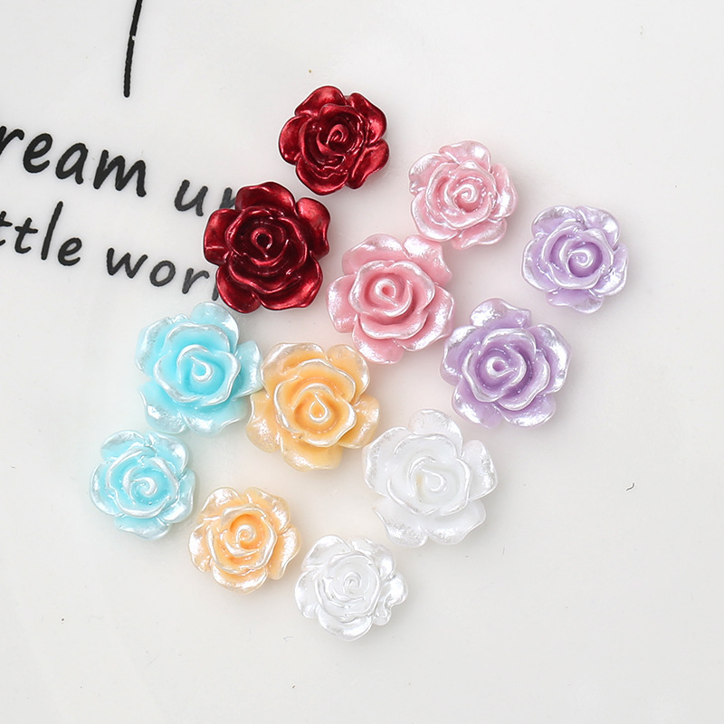 Metal rose Camellia nail earrings jewelry driving license epoxy cream glue phone case beauty material
