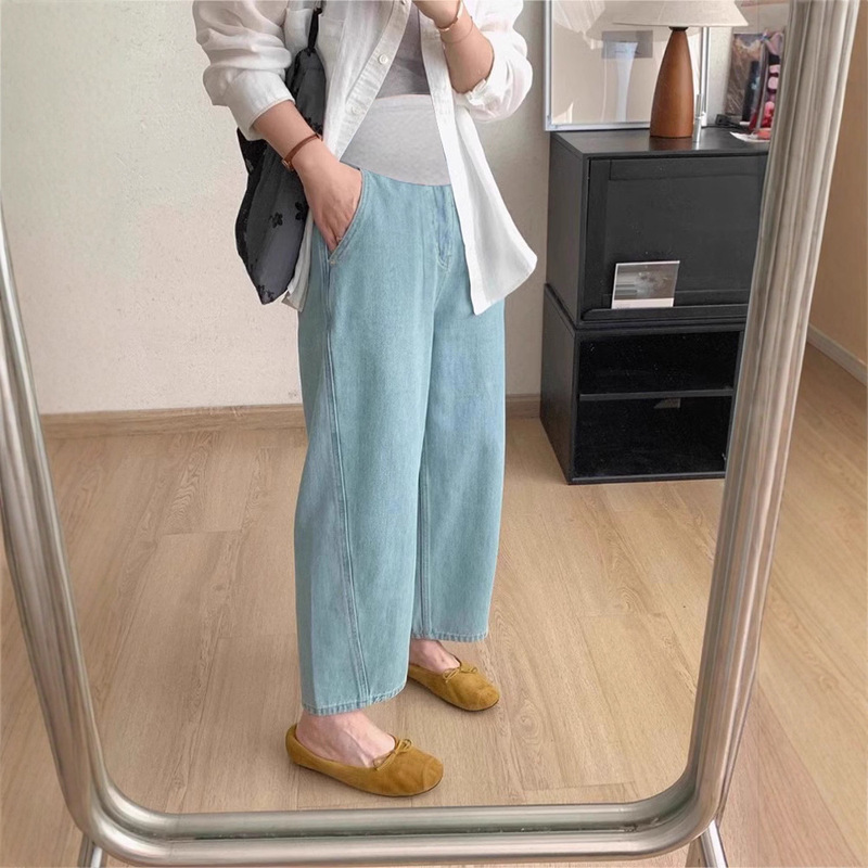 Maternity Pants Cropped Banana Pants Women 2024 New Summer Thin Plus Size Slimming Jeans Petite 858 Maternity Pants Cropped Banana Pants Women 2024 New Summer Thin Plus Size Slimming Jeans Petite 858