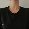 Brand chain, necklace, short fashionable accessory, simple and elegant design, Korean style