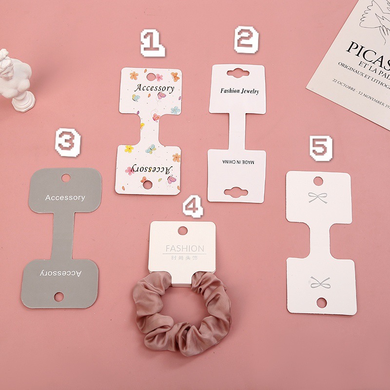 新款发饰对折纸卡头绳包装卡头发圈饰品发绳发夹卡纸批发批发