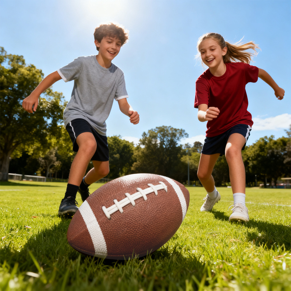 Cross-Border Children's Small Basketball Pvc Inflatable Elastic Football Racket Toy Pvc Rugby Parent-Child Interactive Toy