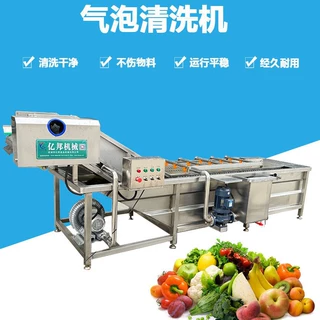 商用果蔬气泡清洗机银耳清洗机304不锈钢板材 内槽提升式源头工厂