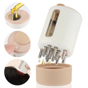 New scalp medicine applicator electric vibration massage comb red light EMS micro current medicine applicator scalp medicine comb