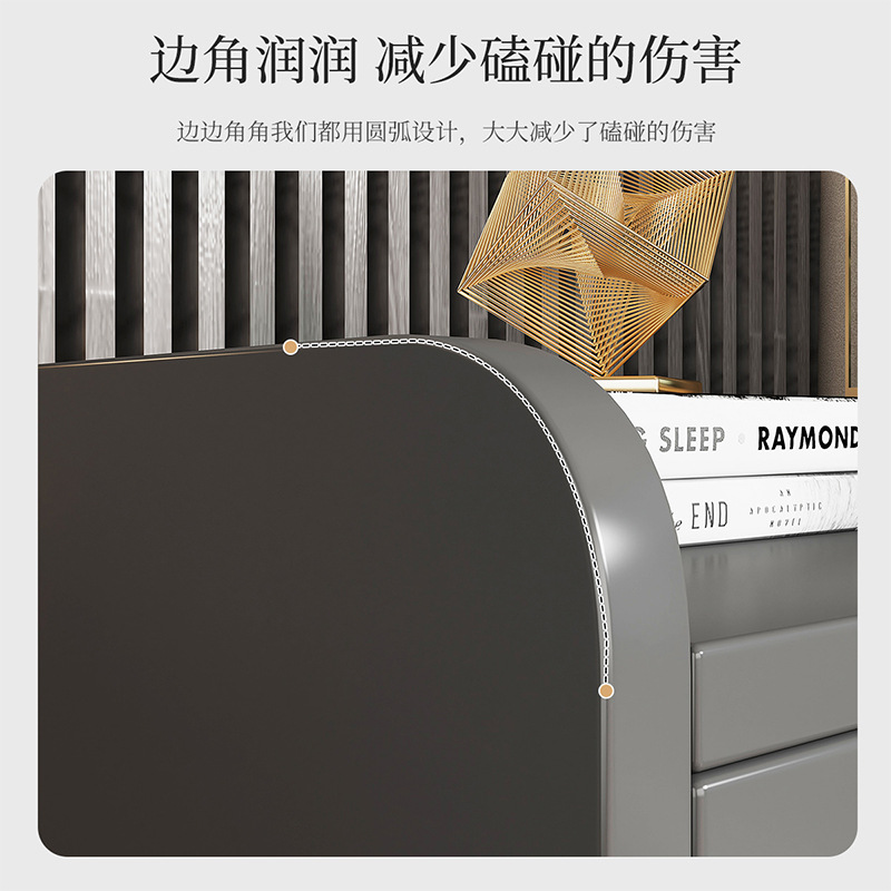 Personalizada al por mayor mesilla de cabecera moderna simple estante de cabecera del dormitorio doméstico ligero de lujo de alta calidad gabinete de almacenamiento junto a la cama