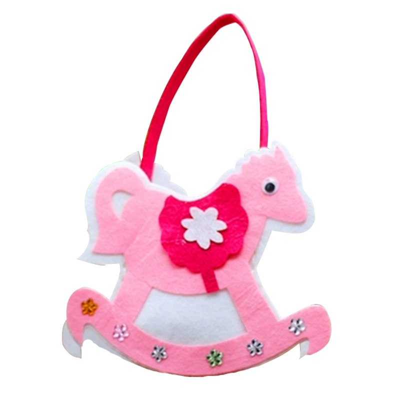 Felt Non-Woven Craft Bag Kit, DIY Handmade Purse Materials, 15×19 cm, Kids Craft Set