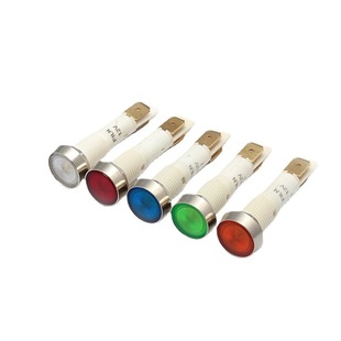 10mm Flat Head Pin Plastic Indicator Light 12v Stainless Steel Plastic Power Signal Light Feilin Direct Sales