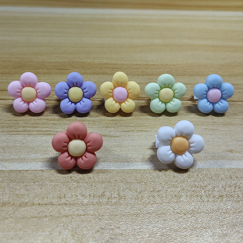 Многоцветный подсолнух шнурки декоративные пряжки кроссовки декоративные аксессуары Цветные пятилепестковый цветок смолы аксессуары модная обувь аксессуары