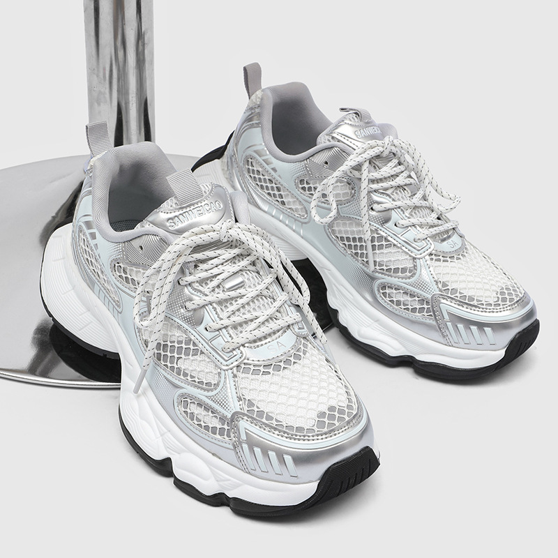 Big Boys and Teenagers Fat Wide Sports Shoes 2025 New Middle School Students Running Shoes Fat Boys Mesh Shoes Size 41