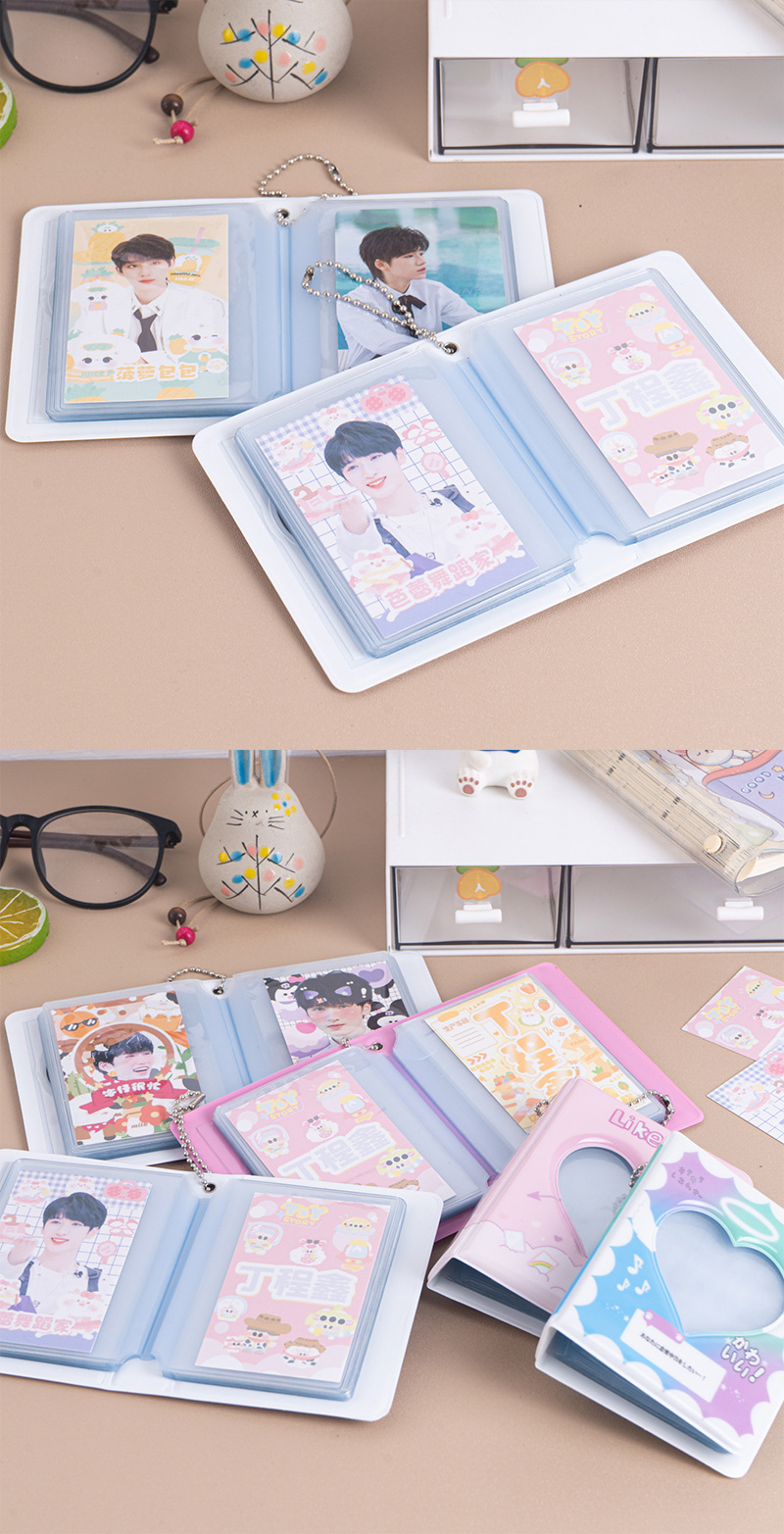 120g Weight Photo Album Stationery Type 1 Piece Quantity Daily Occasion PVC Material Heart Shape Pattern Cartoon Style Style Heart Shape Pvc Daily Cartoon Style Photo Album