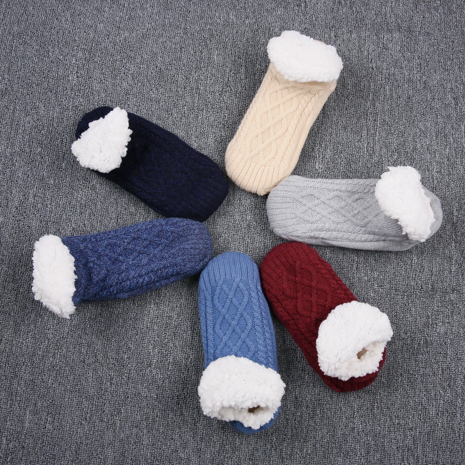 Bekleidungszubehör Bodensocken Socken plus dicke Samt-Wintersocken für Damen und Erwachsene, warme Indoor-Haussocken, Herrensocken, Überschuhe_voghion.com