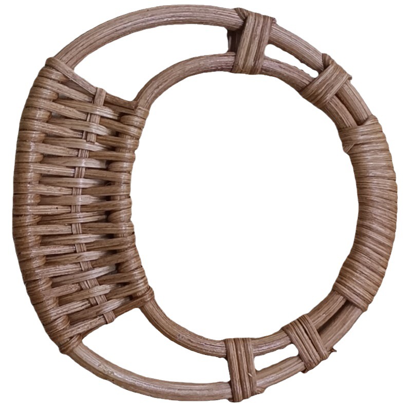 Manija de Ratán Doble en D — Accesorio DIY para Bolsos