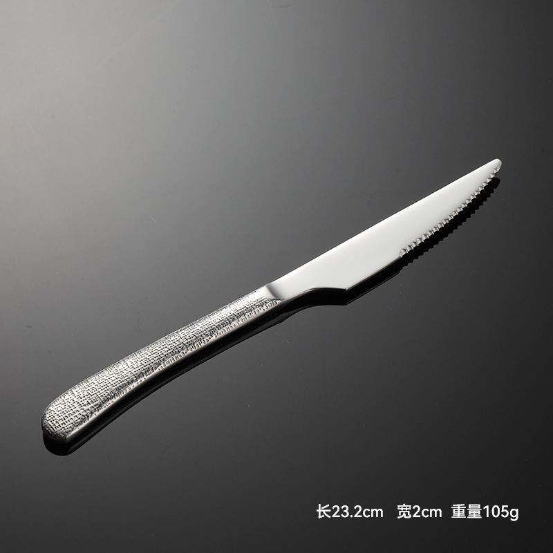 エイン304ステンレス優雅割れ洋食ナイフフォークスプーン420ステーキナイフフォーク創意石紋重厚食器|undefined