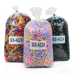 Wholesale factory high elasticity one-time use rubber bands for kindergarten girls' hair ties, non-hair-damaging hair bands