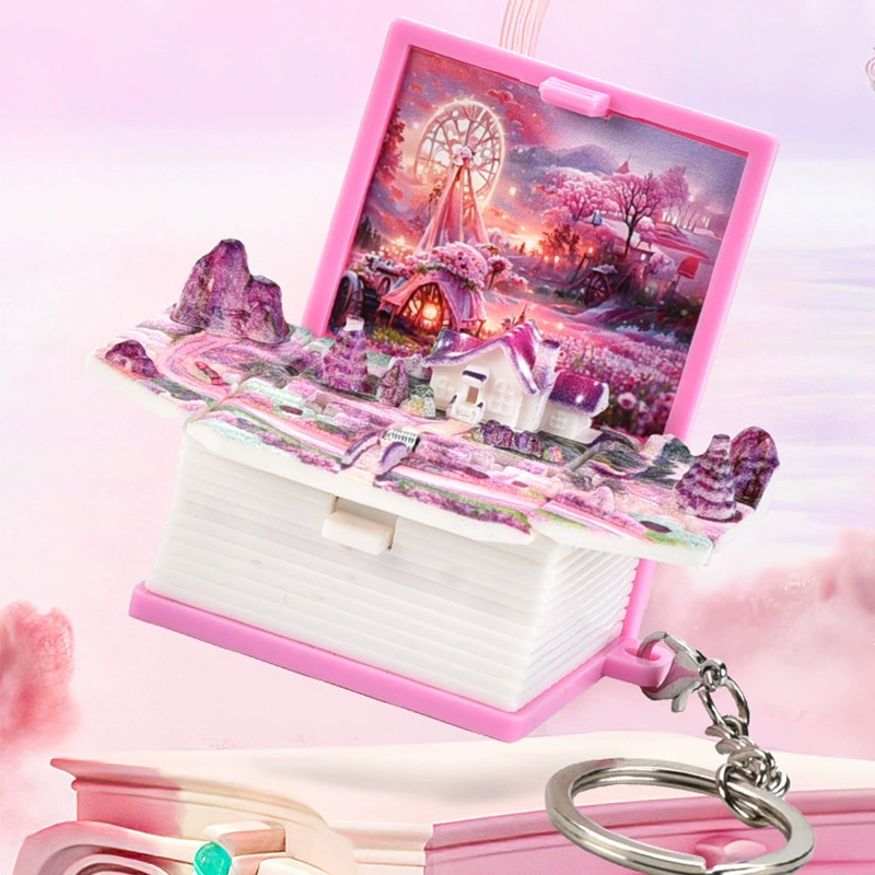 TikTok 3D Складная бомба взрыв книга брелок Мечта Замок модель кулон мини микро маленький мир декомпрессионная игрушка