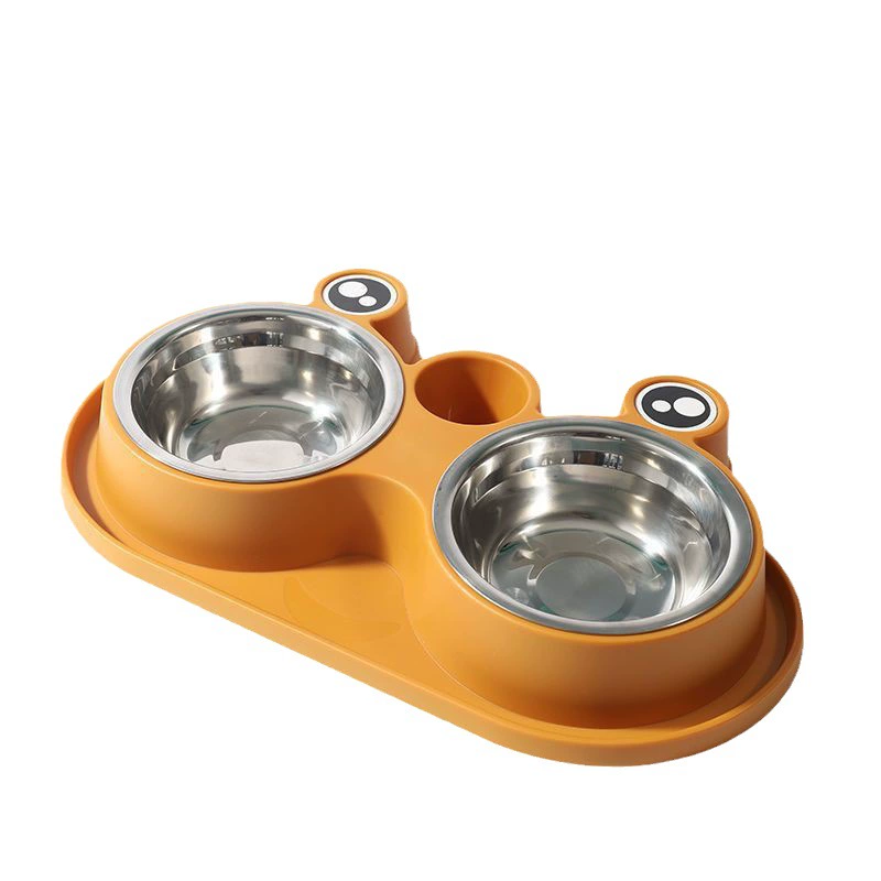 Миска для домашних животных Кошка Двойная миска Чаша для питьевой воды Миска для собак Миска для еды Анти-опрокидываемая миска для воды Принадлежности для рисовых горшков Интегрированные принадлежности для кошек