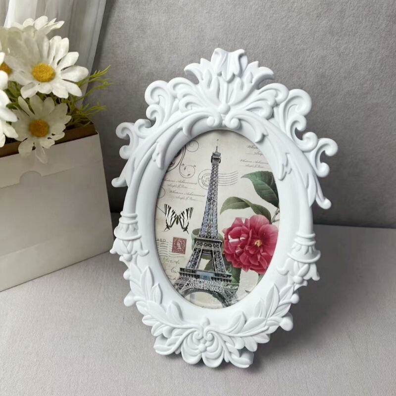Manufacturer Supplies 7inch Hollow Embossed Single-Hole Flower Photo Frame Pvc Plastic Baroque Style Photo Frame Cross-Border Manufacturer Supplies 7inch Hollow Embossed Single-Hole Flower Photo Frame Pvc Plastic Baroque Style Photo Frame Cross-Border