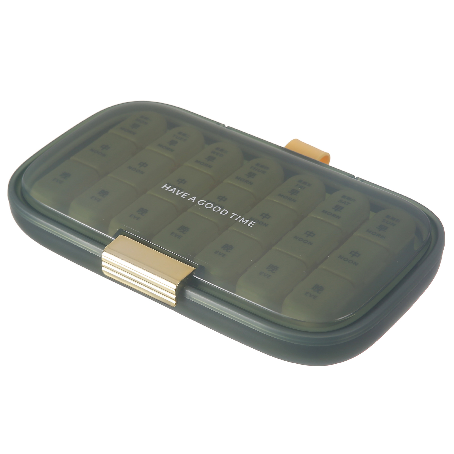 Caja de medicamentos portátil de una semana, caja de almacenamiento dividida, caja de medicamentos portátil, caja de píldoras sellada a prueba de polvo, caja de medicamentos de viaje para personas mayores