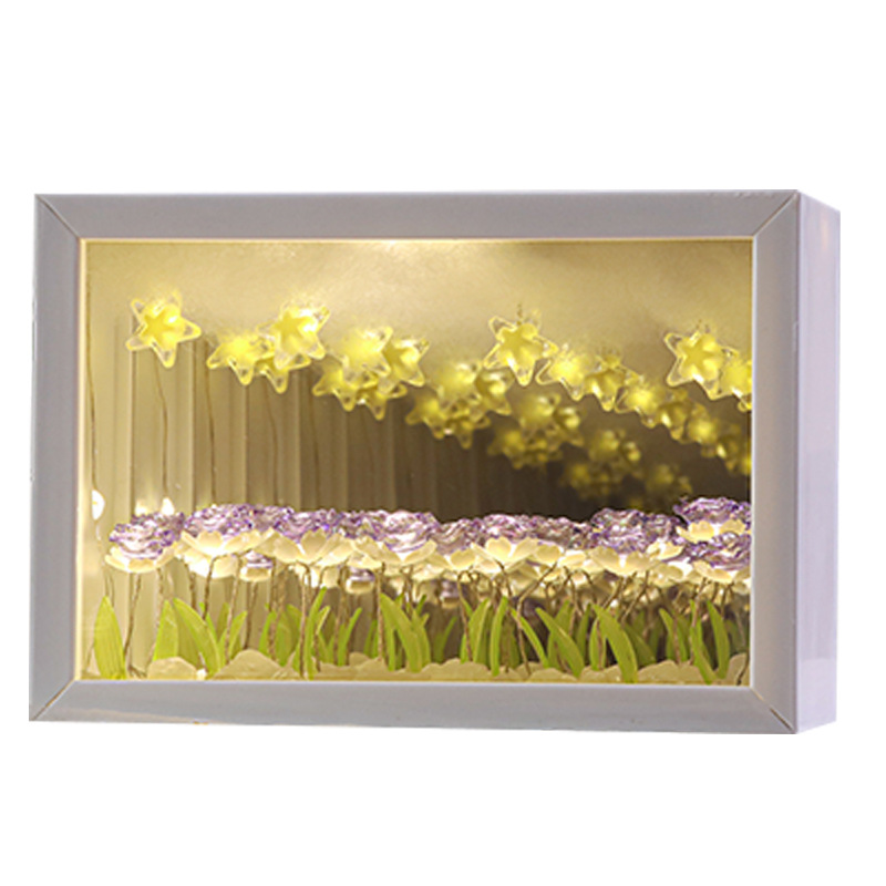 Nuevos productos transfronterizos de flores estrelladas DiDi flores hechas a mano luces de noche adornos de regalo de cumpleaños para el día de San Valentín para hombres y mujeres