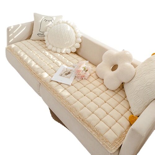 Home fabric sofa cushion, comfortable, breathable and bright-colored steamed bun cushion, bay window cushion, back anti-slip silicone particle technology