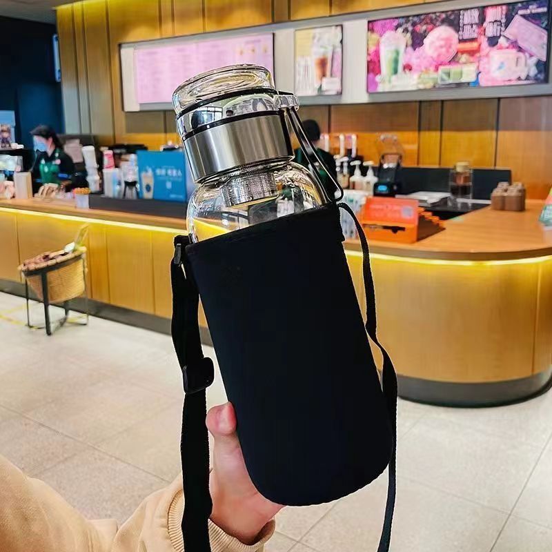 玻璃水杯高级感小众ins风吨吨杯女生高颜值福利品茶杯玻璃杯便携|undefined