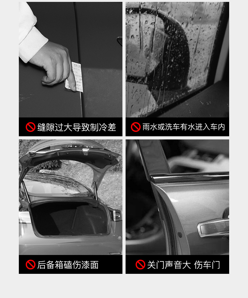 Soundproof Sealing Strip for Tesla Model 3/Y, Noise Reduction