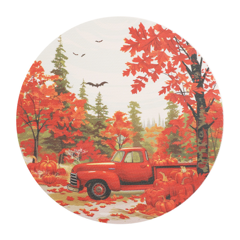 Selección de colección de primavera de PVC impresa almohadilla de decoración de escritorio cocina almohadilla de aislamiento térmico almohadilla de platos de calabaza estudiantes