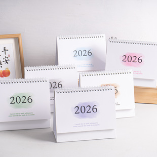 Desk Calendar in Stock Wholesale New 2026 Fresh Style Punch Card Calendar Desktop Ornament Memo Desk Calendar English Version