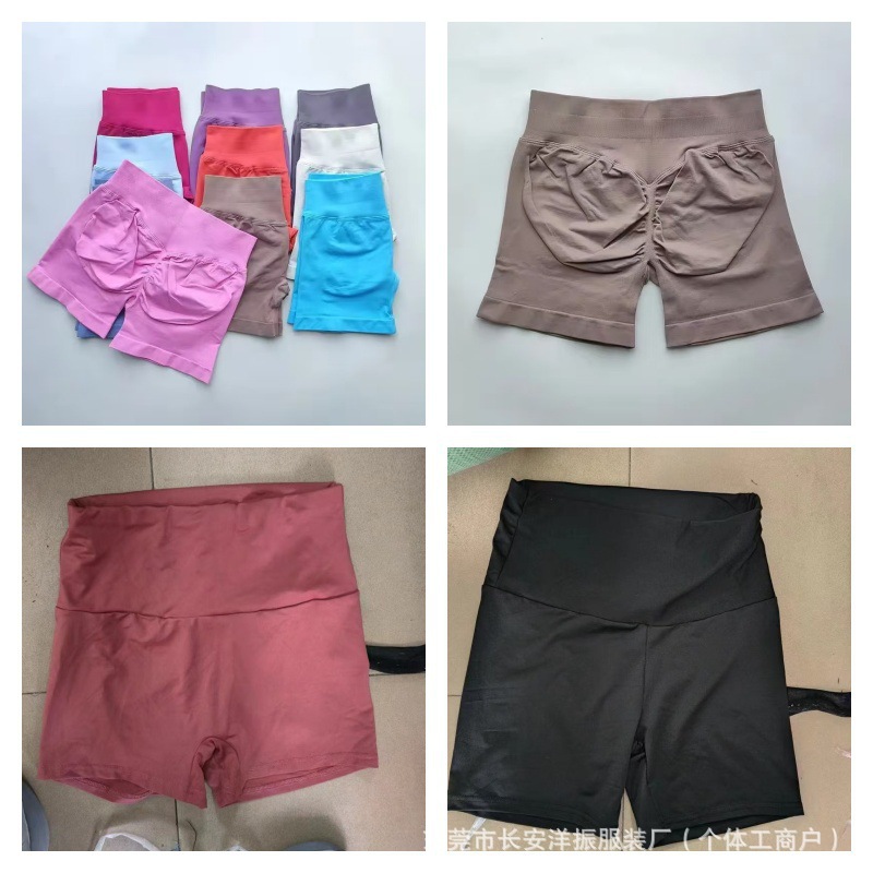 Nuevos deportes transfronterizos europeos y estadounidenses, pantalones cortos de cintura alta, pantalones cortos de gimnasio de miel, pantalones cortos de gimnasio de abdomen
