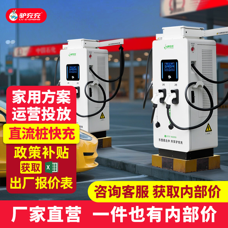 新能源电动汽车直流充电桩60kW/120kW双枪快充商用共享充电站