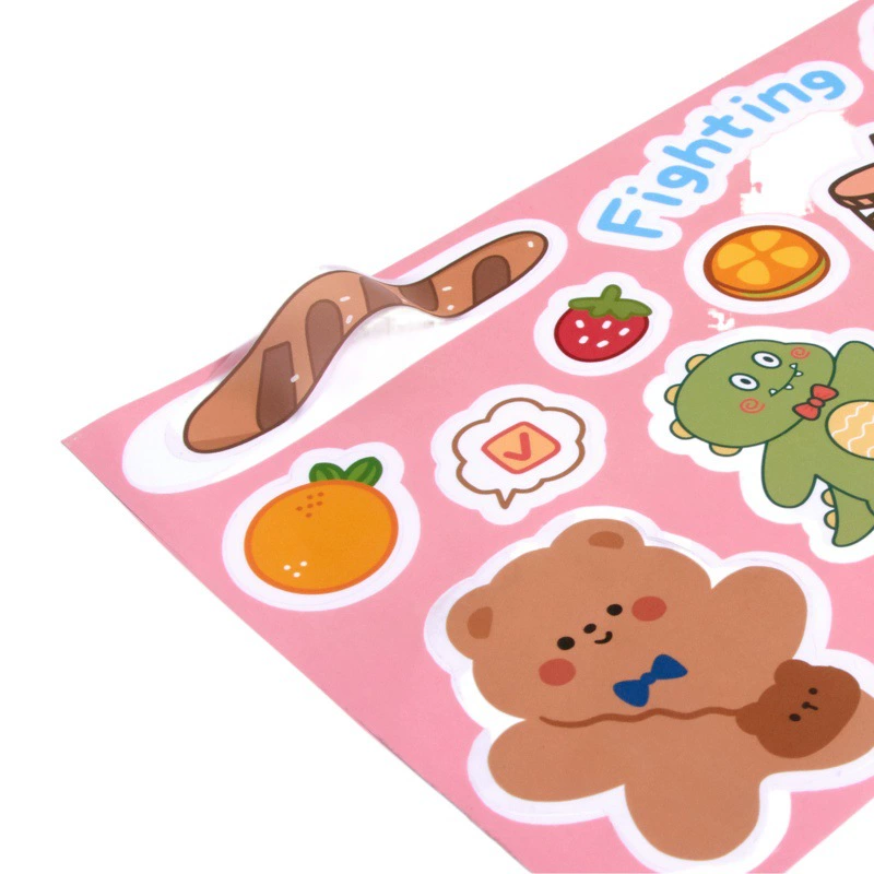 Производитель ПВХ самоклеящиеся мультяшные бумажные наклейки с сердечками специальной формы детские самоклеящиеся наклейки с героями мультфильмов печать