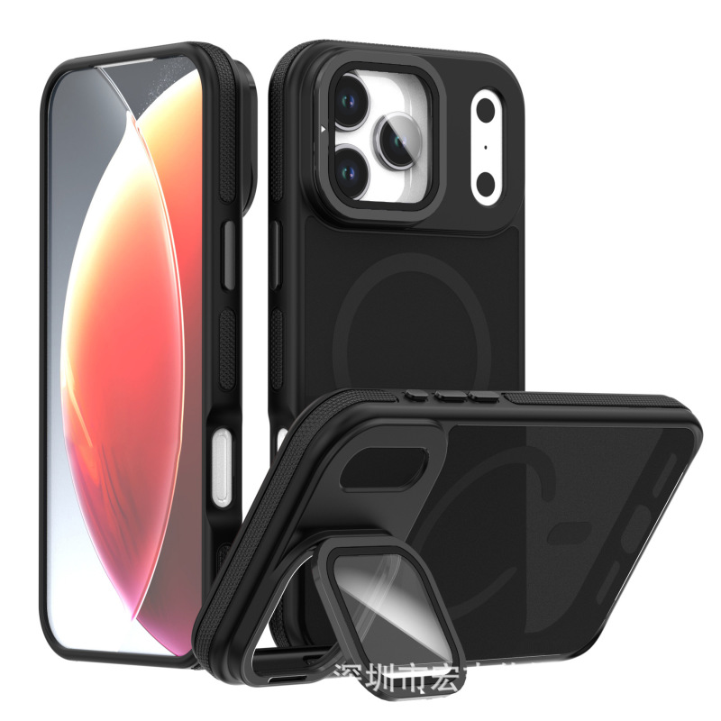 适用苹果iPhone17Pro讯彩镜头膜支架肤感磁吸手机壳三星S25保护套|undefined