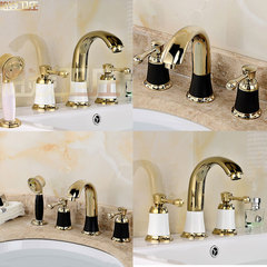 浴室櫃抽拉式水龍頭面盆分體式龍頭三孔 四件套水龍頭 開關混水閥