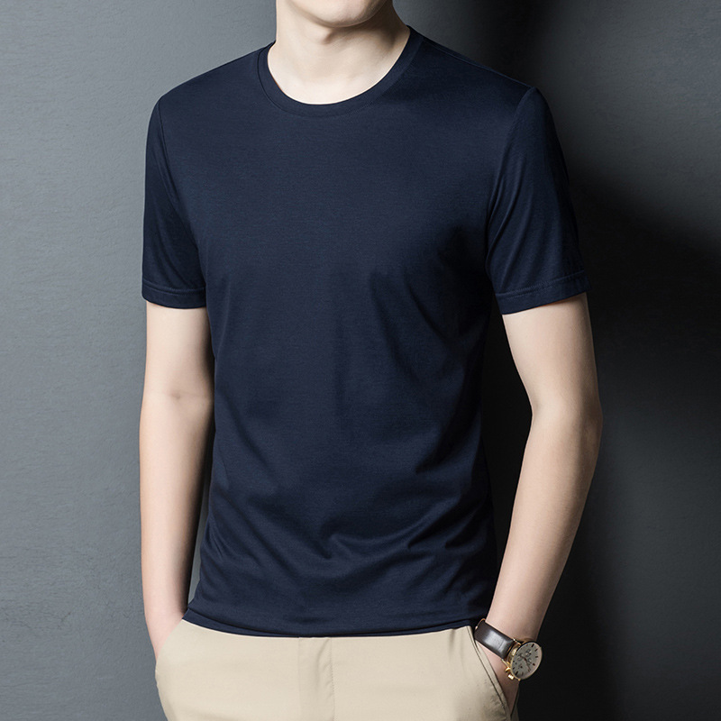 High-End Poio Shirt Men's Short-Sleeved Business Casual Comfortable Mercerized Cotton T-Shirt Thin Style Middle-Aged Dad's Top Ice Silk High-End Poio Shirt Men's Short-Sleeved Business Casual Comfortable Mercerized Cotton T-Shirt Thin Style Middle-Aged Dad's Top Ice Silk