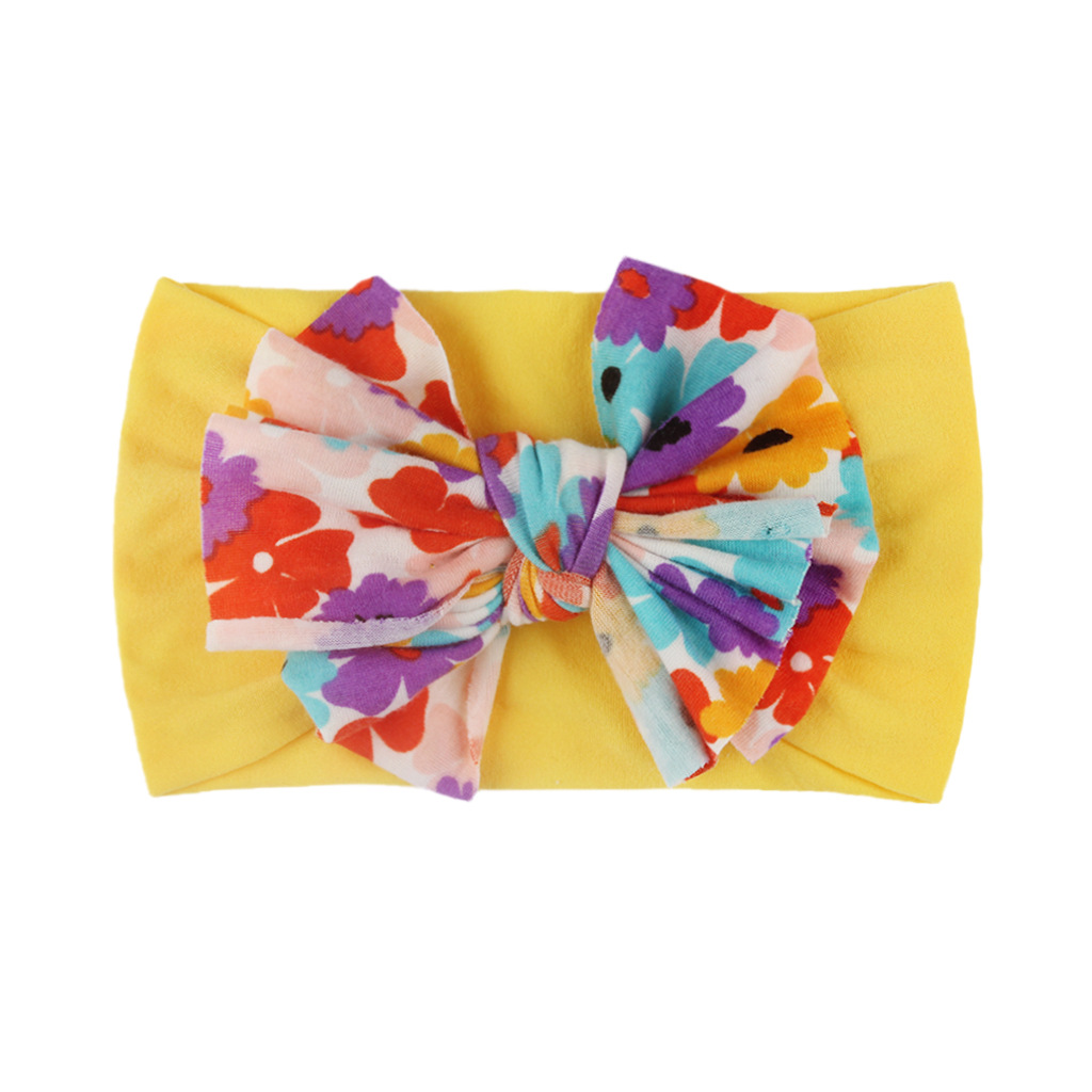 Fashion Bow Knot Nylon Printing Hair Band display picture 7