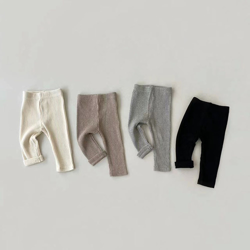  New Boys and Girls Baby Korean Style Pants for Outside Wear Tight Leggings Newborn Elastic Baby Leggings Spring and Autumn Outfit