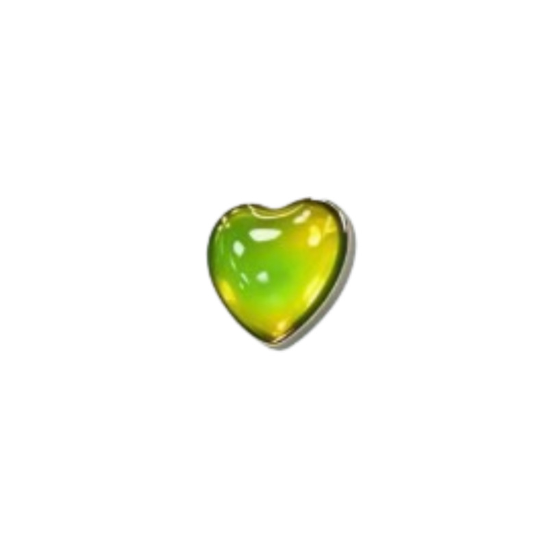 G23 Titanium Heart-Shaped Enamel Resin Ear Studs, Cartilage Piercing Jewelry, Flat Back Earrings detail image 7