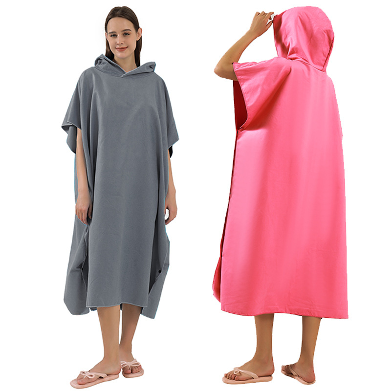 Albornoz de microfibra para playa, transfronterizo, 10A/7A, antibacteriano, opcional, consultar con atención al cliente antes de realizar el pedido, poncho de secado rápido