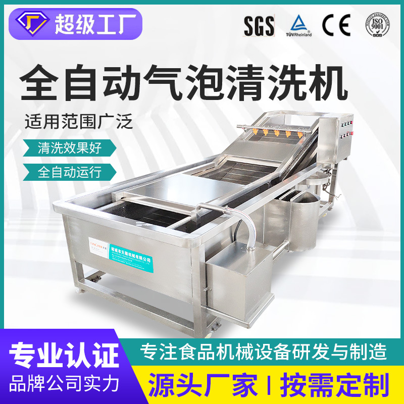 销售蔬菜洗菜机鲜辣椒净菜加工设备水果气泡流水线自动果蔬清洗机