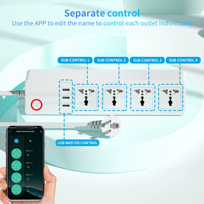 Multi-plug plug-in board; Doodle WIFI plug-in European standard intelligent remote switch plug-in European standard US standard universal socket