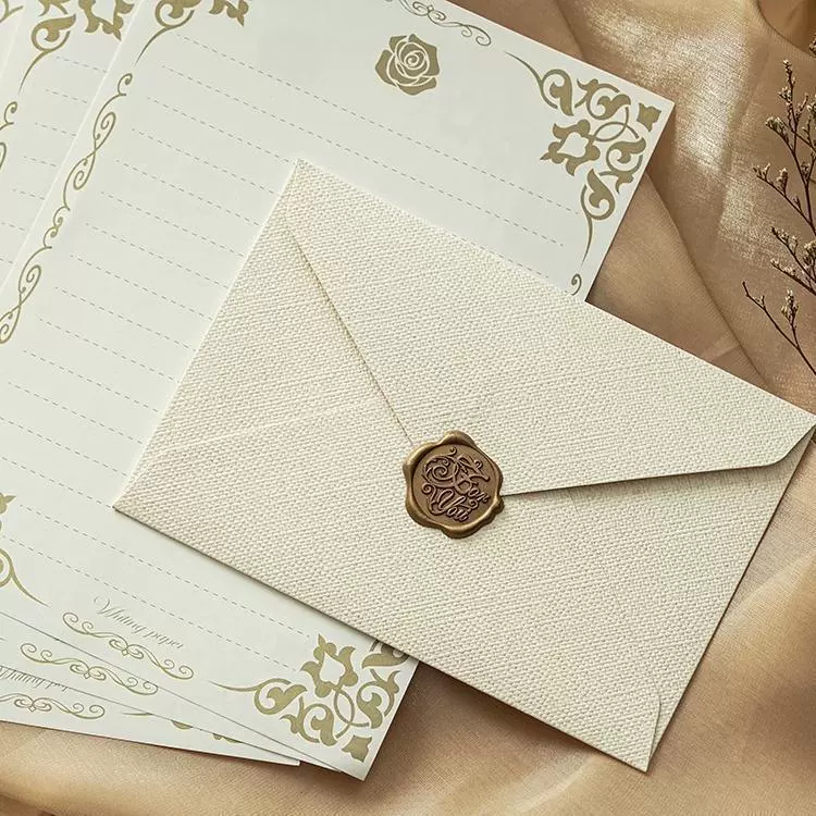 Набор льняной бумаги с надписью «Китайский любовный письмо», поздравительная открытка на день рождения, приглашение, открытка, огненная краска, ретро